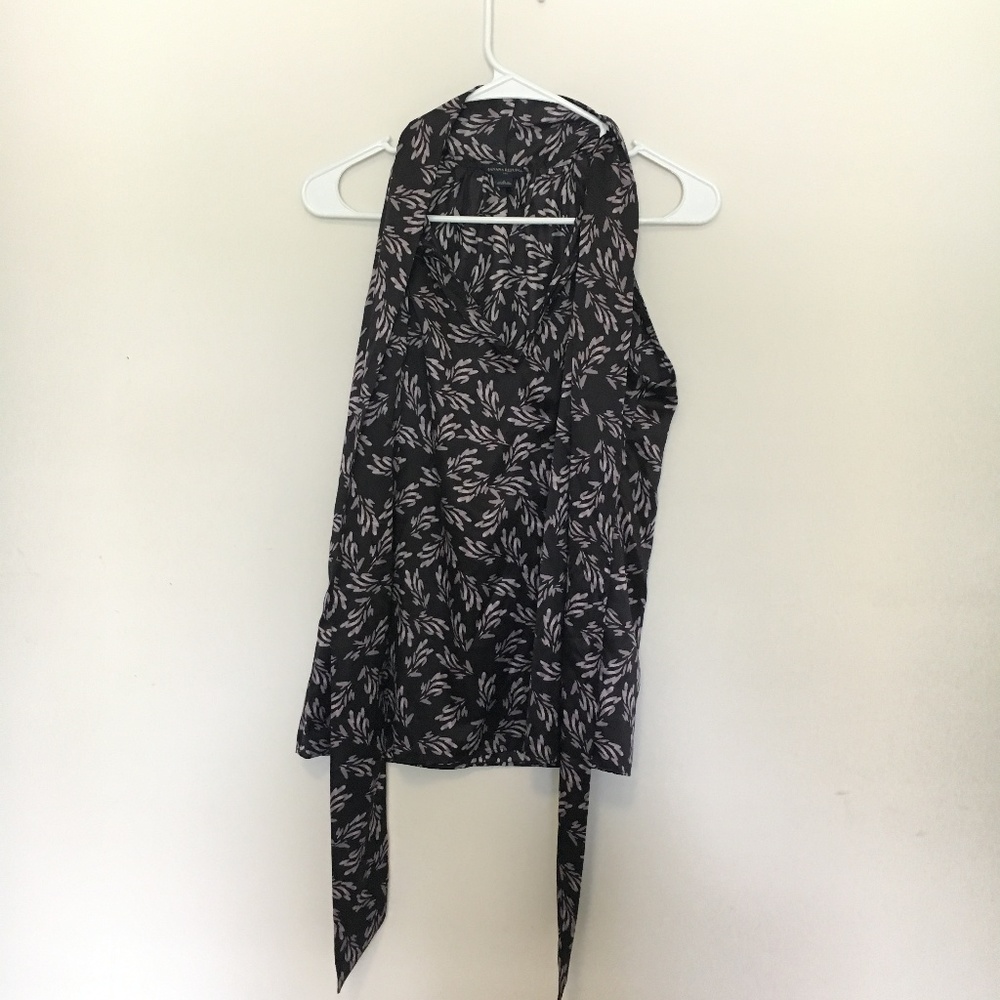 banana republic silky tie neck top